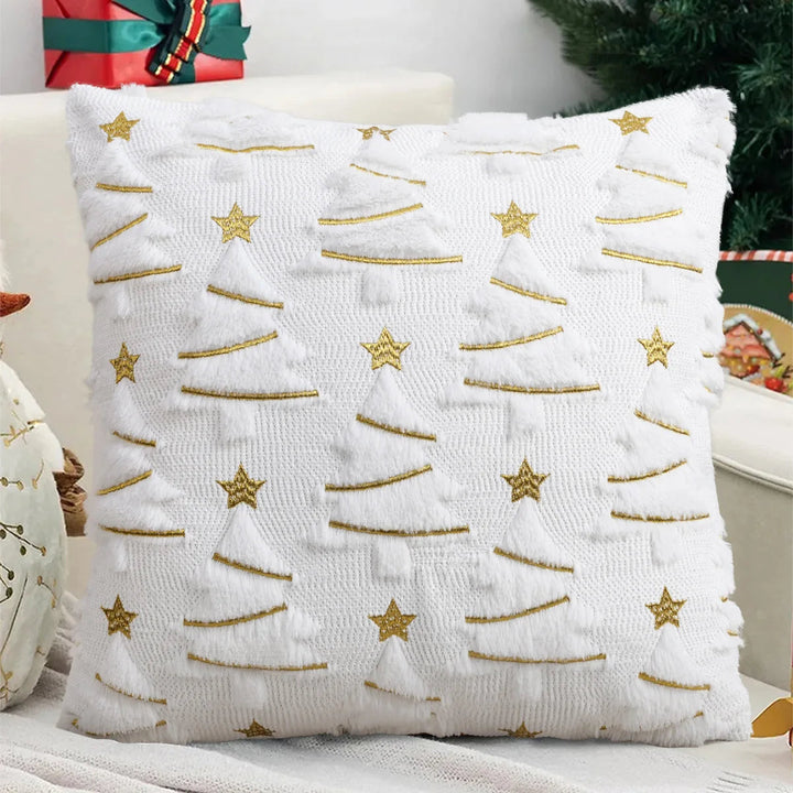 Starry Pinescape Pillow Cover