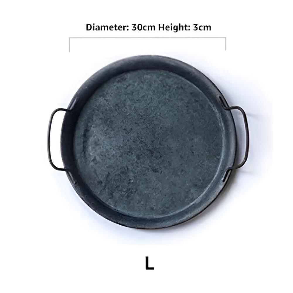 Industrial Metal Serving Tray With Handle Cutouts