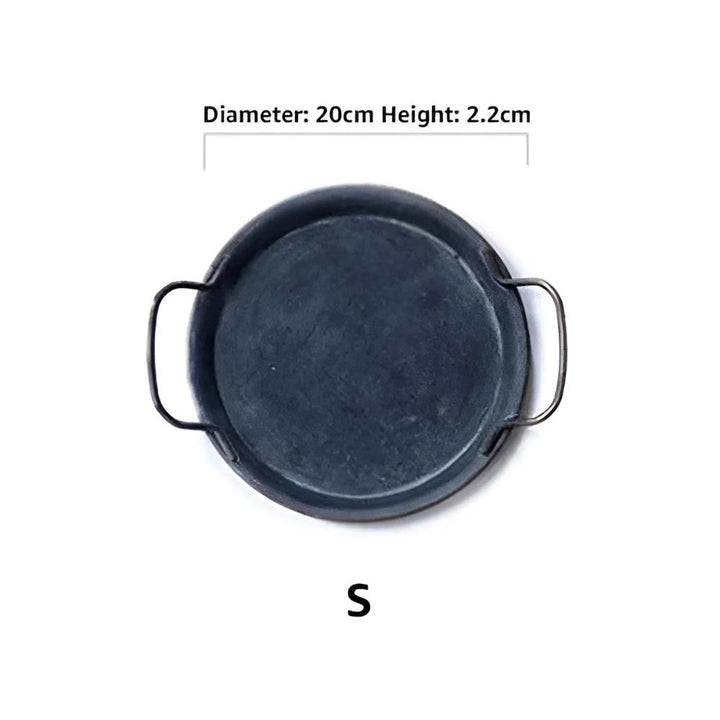 Industrial Metal Serving Tray With Handle Cutouts