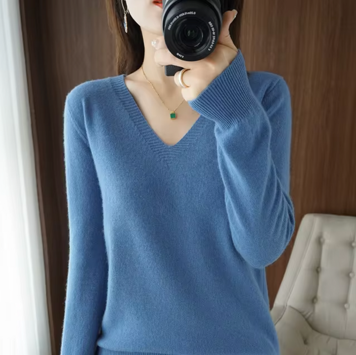 Milan Cashmere V-Neck Sweater