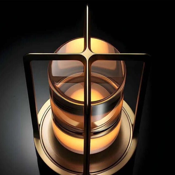 Nordic Touch-Control Table Lantern With Metal Frame & Acrylic Casing