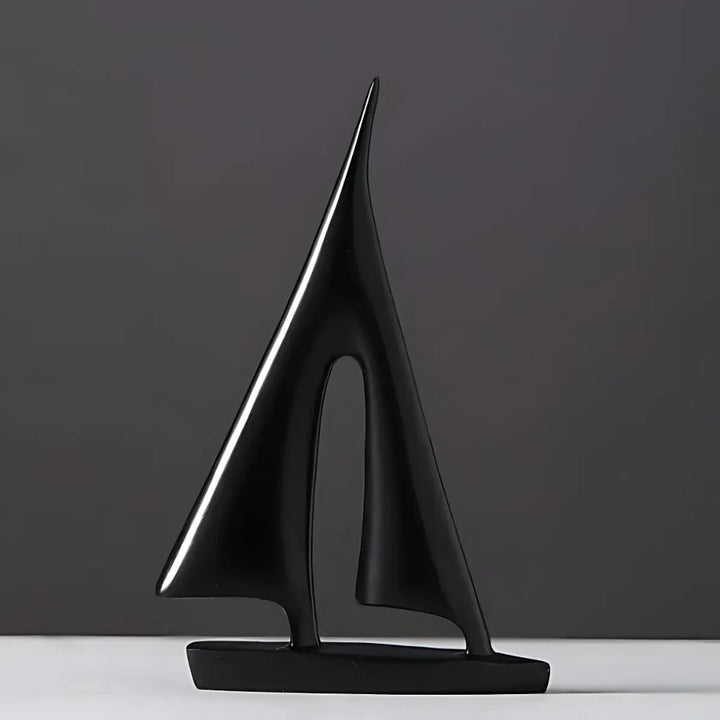 Ceramic Sailboat Sculpture With Smooth Silhouette