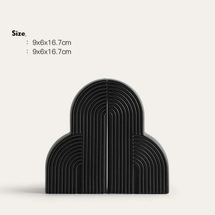 Contemporary Ceramic Bookends With Cloud Design