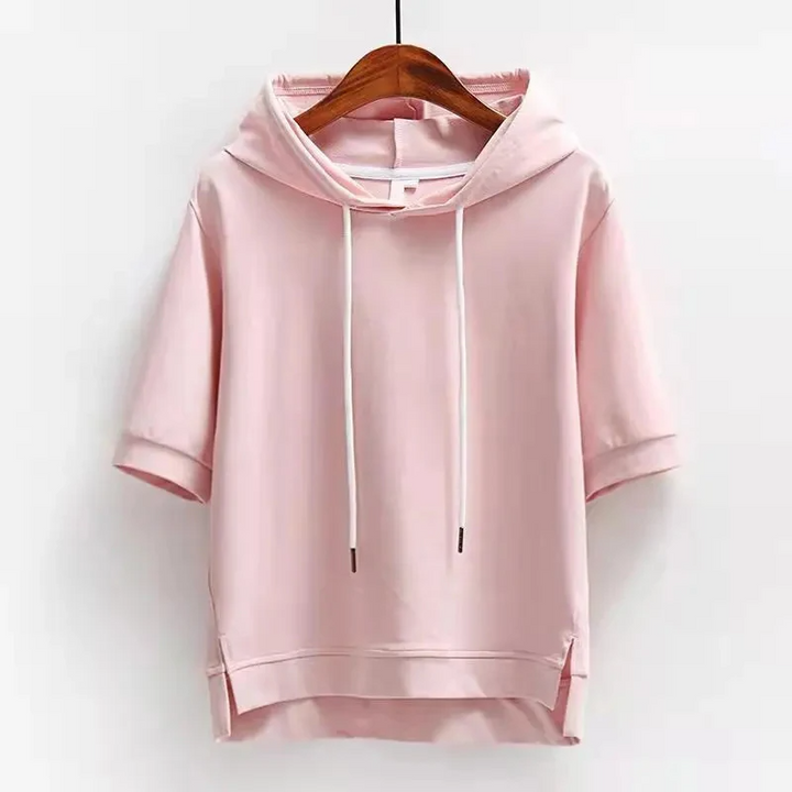 Rosewood Short-Sleeve Hooded Top