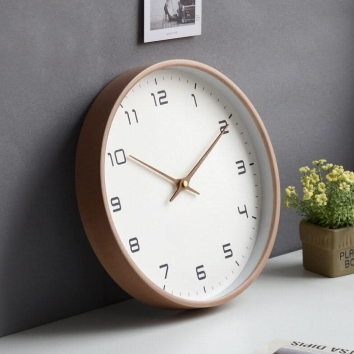 Minimalist Wall Clock With Simple Black Numerals