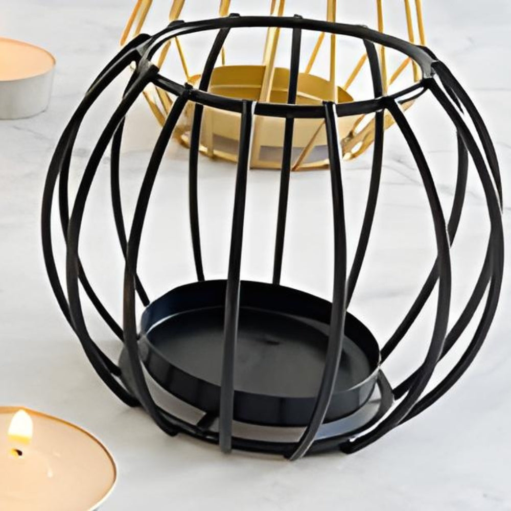 Minimalist Wireframe Iron Candle Holder