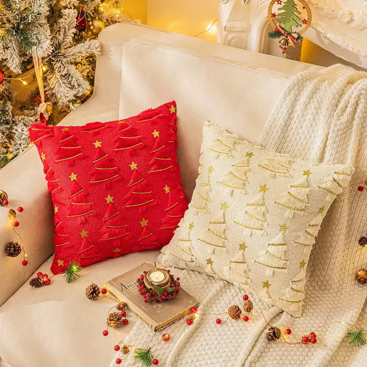 Starry Pinescape Pillow Cover