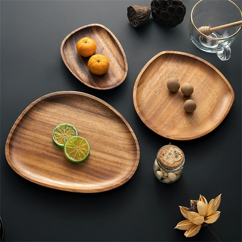 Minimalist Acacia Wood Serving Tray