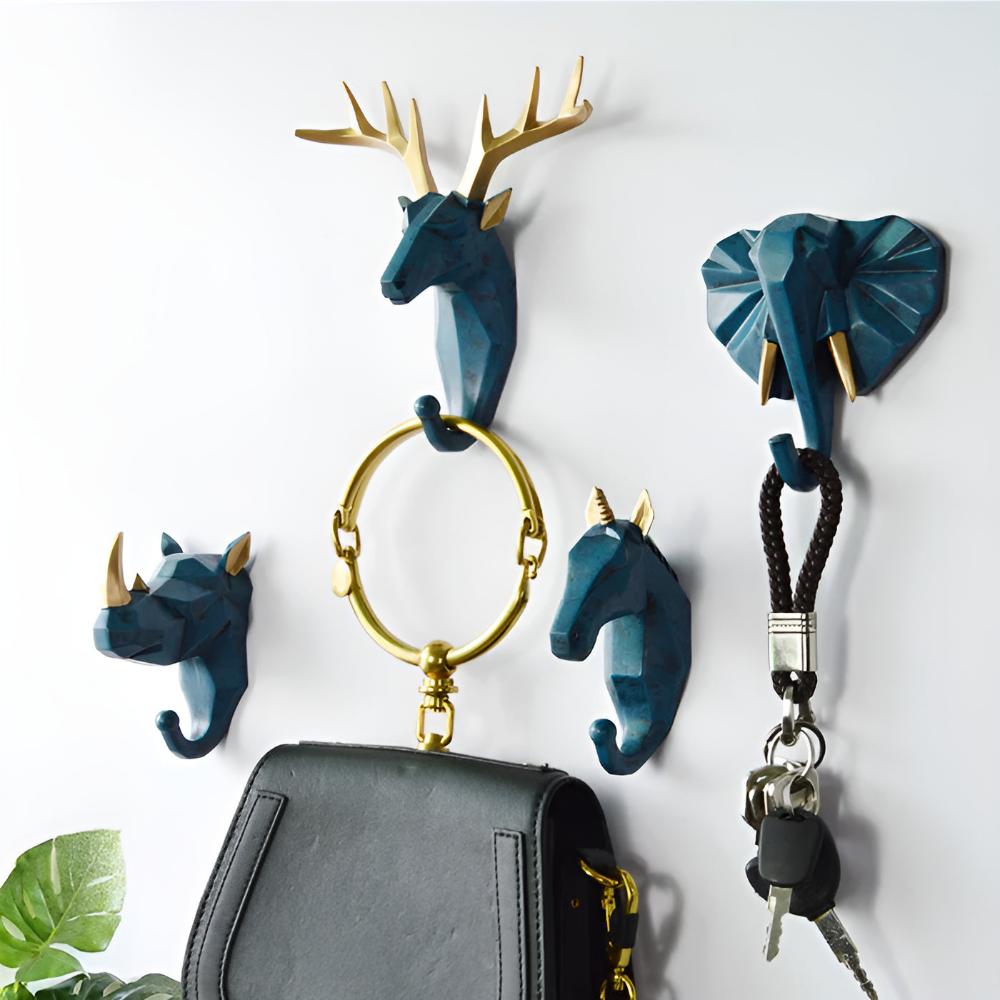 Contemporary Geometric Animal Head Wall Hook