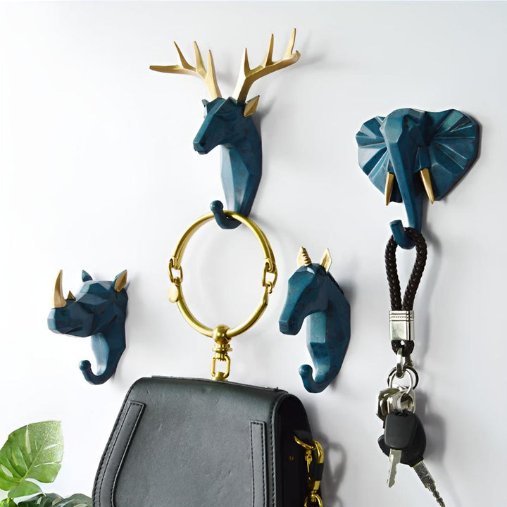 Contemporary Geometric Animal Head Wall Hook