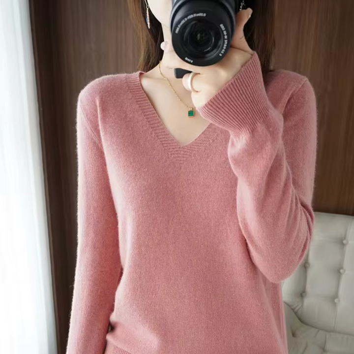 Milan Cashmere V-Neck Sweater