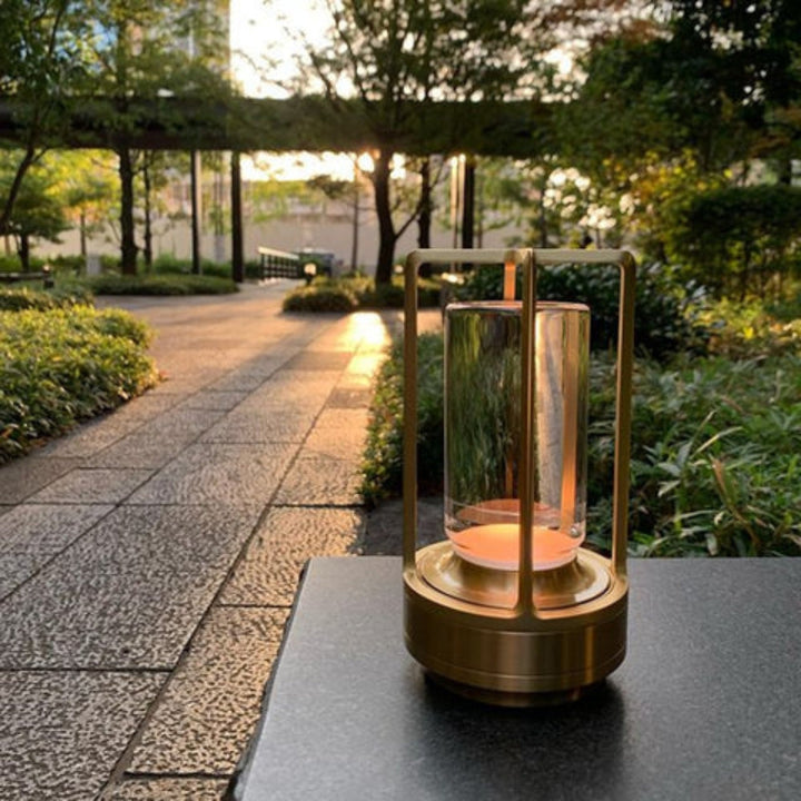 Nordic Touch-Control Table Lantern With Metal Frame & Acrylic Casing