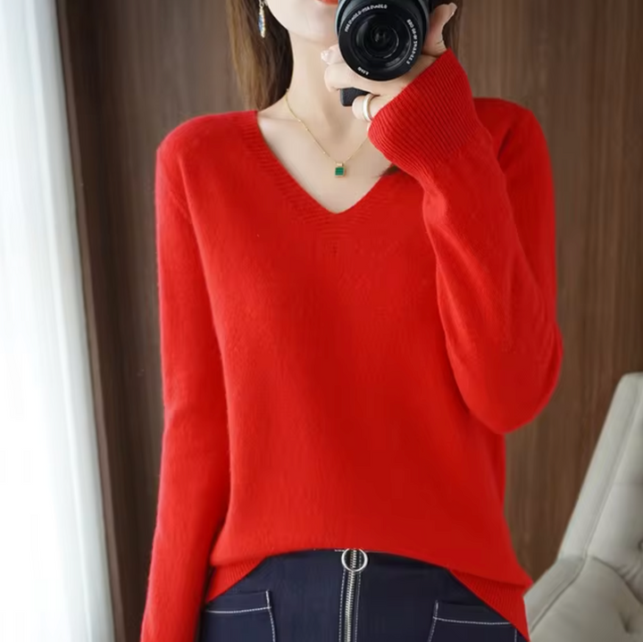 Milan Cashmere V-Neck Sweater