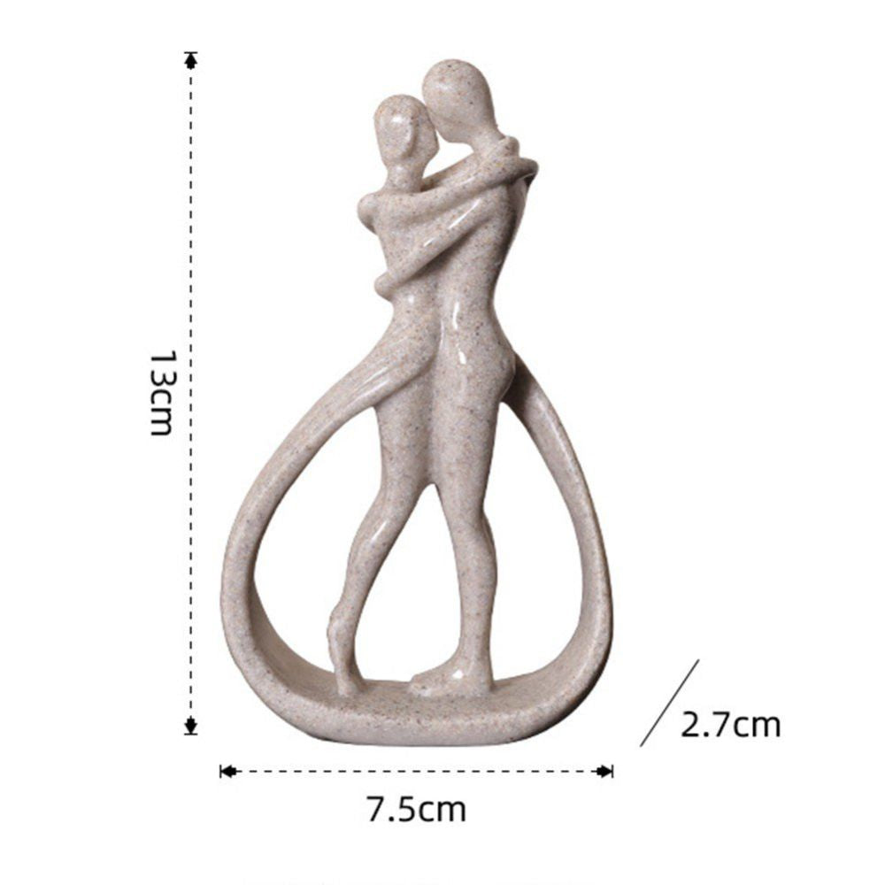 Contemporary Resin Couple Figurine With Glossy Finish