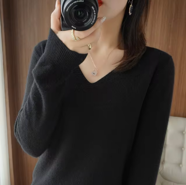 Milan Cashmere V-Neck Sweater