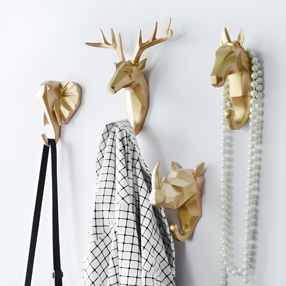 Contemporary Geometric Animal Head Wall Hook
