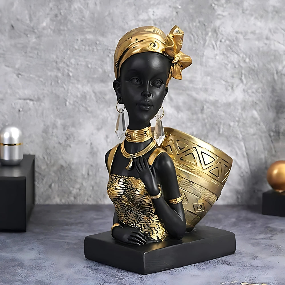 Eclectic Resin Jewelry Holder With Leaf Design