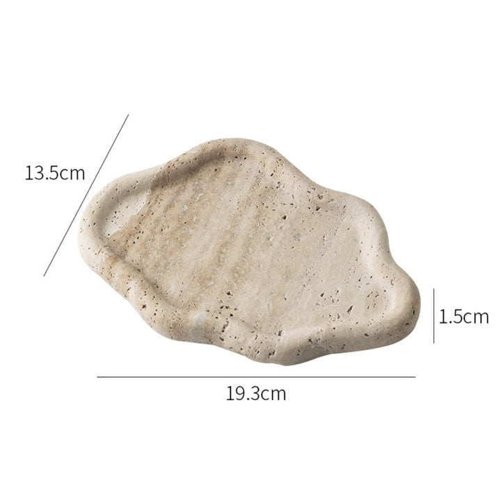 Minimalist Organic Stone Jewelry Tray With organic Texture