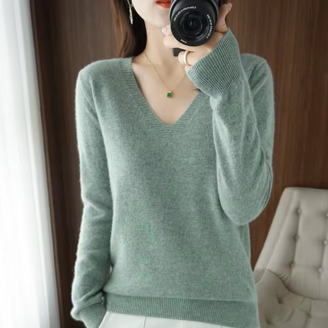 Milan Cashmere V-Neck Sweater