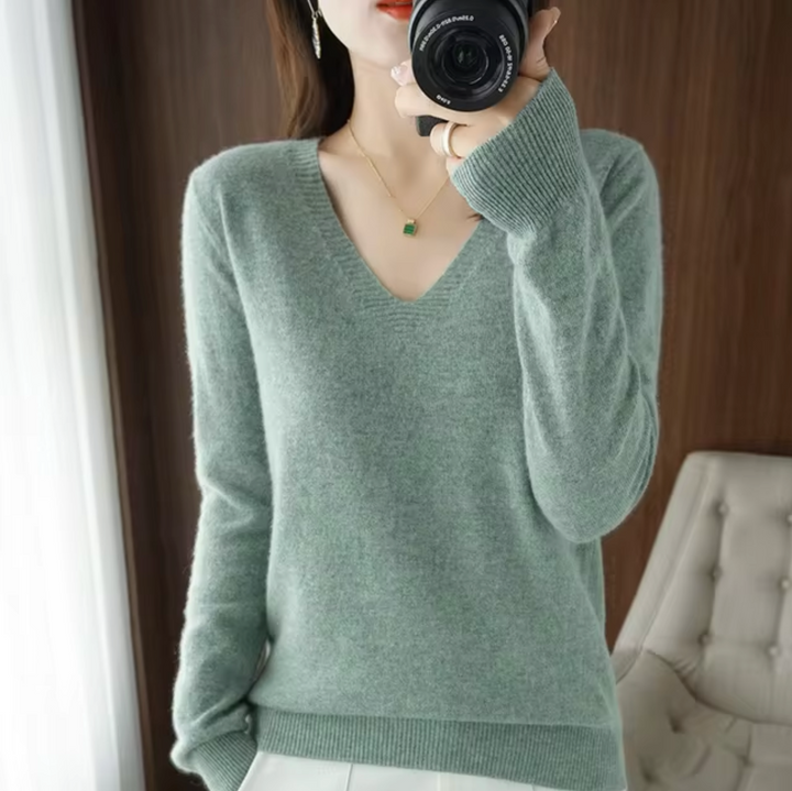 Milan Cashmere V-Neck Sweater