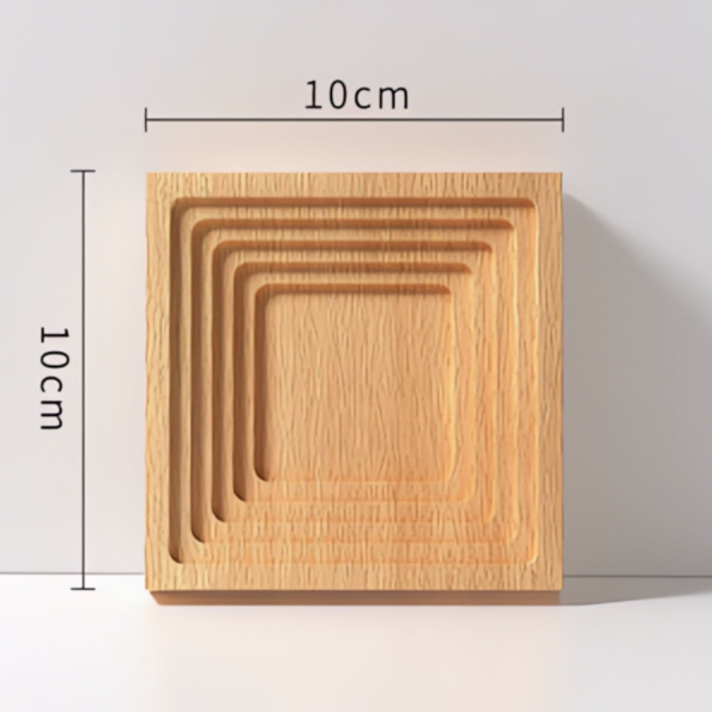 Nordic Wooden Ripple Serving Tray With Curved Edges