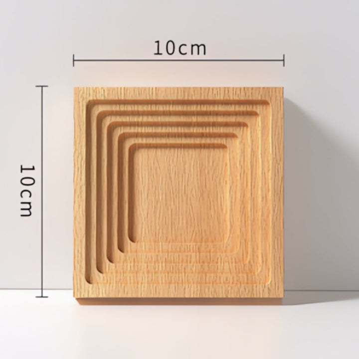 Nordic Wooden Ripple Serving Tray With Curved Edges