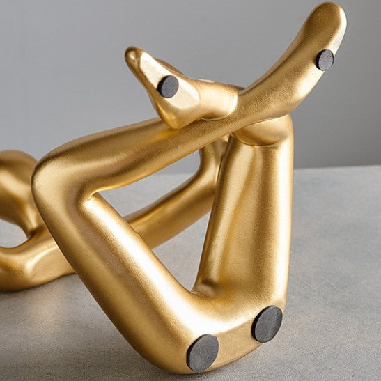 contemporary Resin Wine Rack Sculpture With Corkscrew Holder