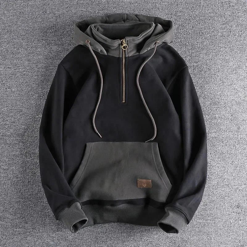 Milan Cotton Quarter-Zip Hoodie
