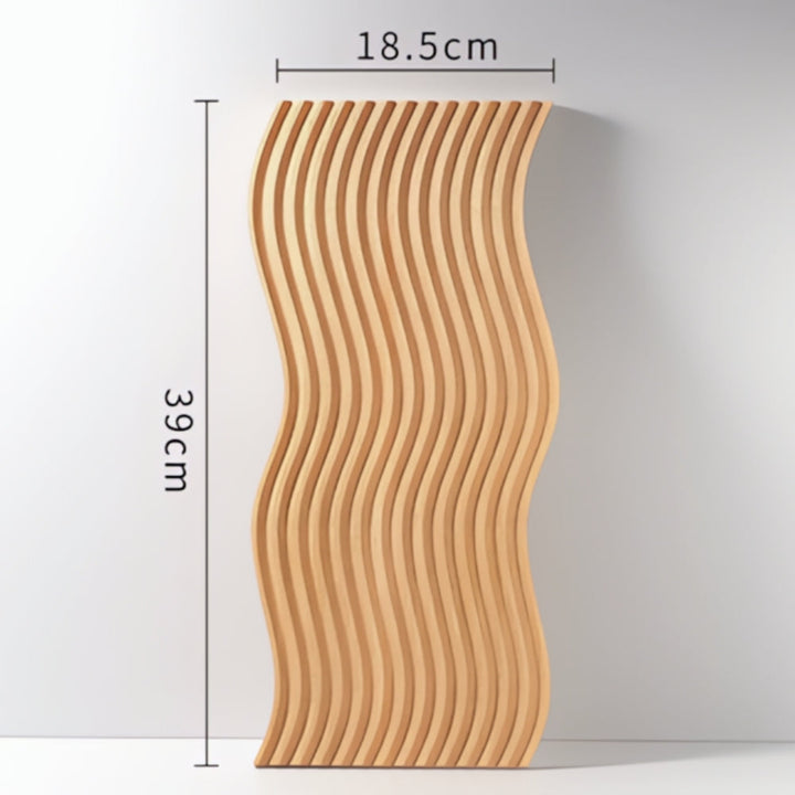 Nordic Wooden Ripple Serving Tray With Curved Edges