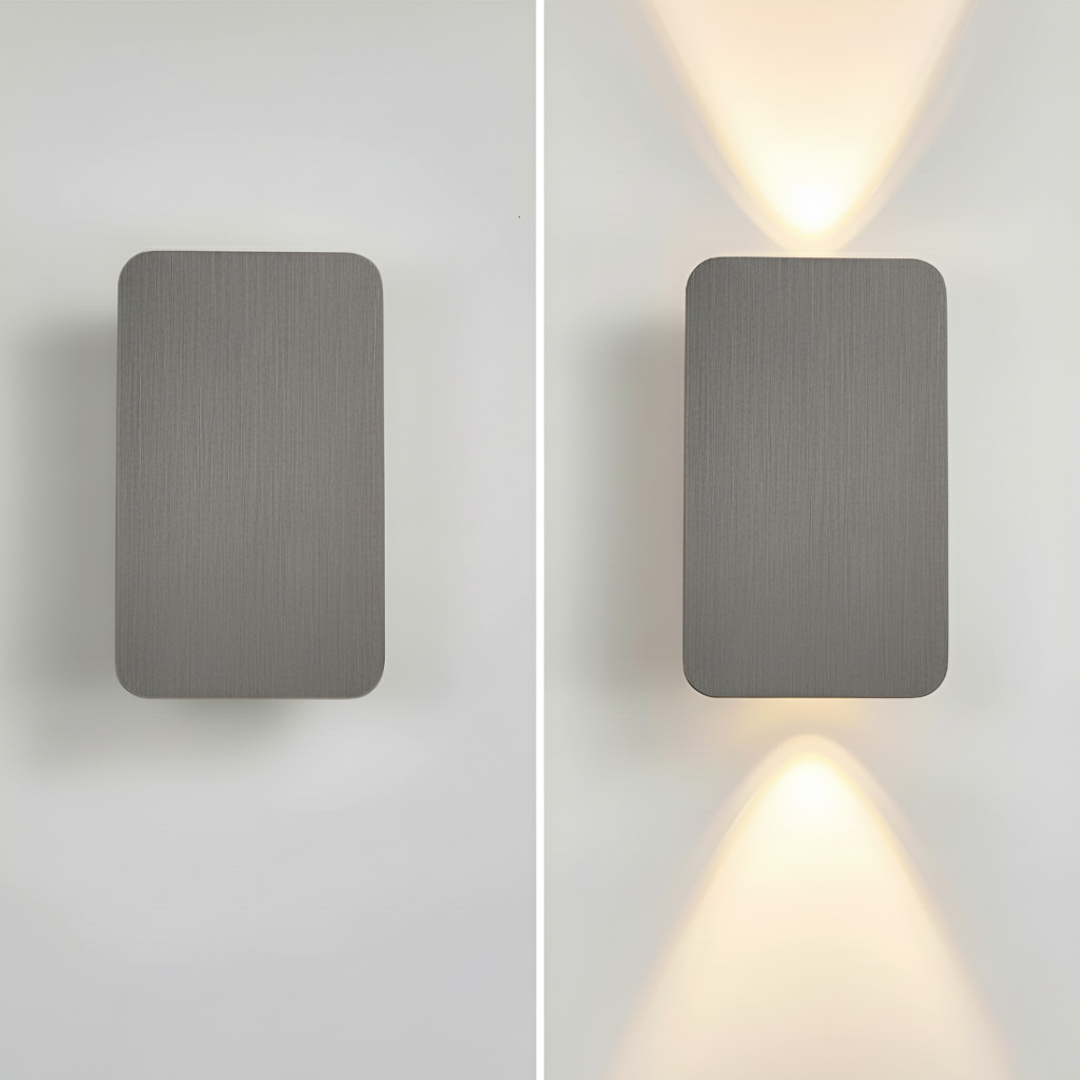 Minimalist Brushed Metal Wall Lamp
