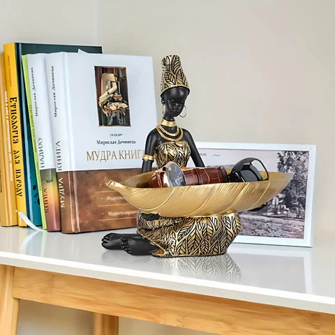 Eclectic Resin Jewelry Holder With Leaf Design