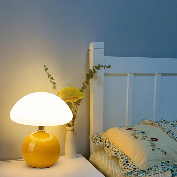 contemporary Mushroom Ceramic Table Lamp