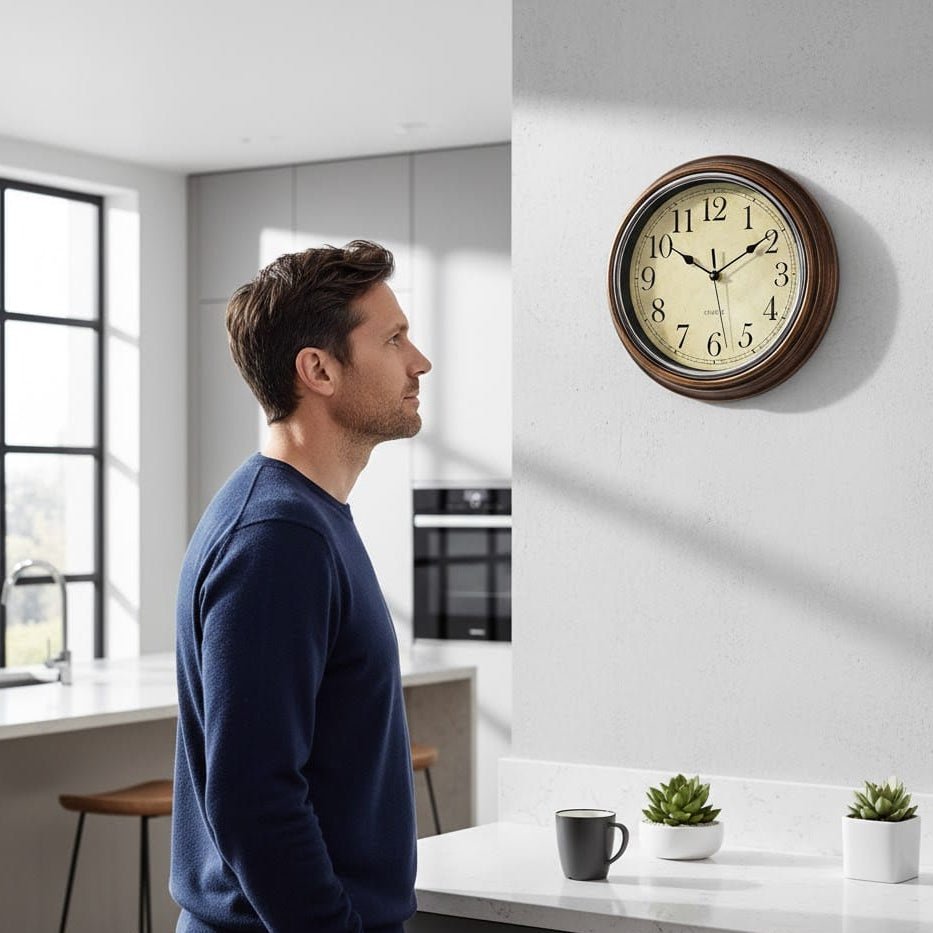 Traditional Bronze Frame Wall Clock With Quartz Movement