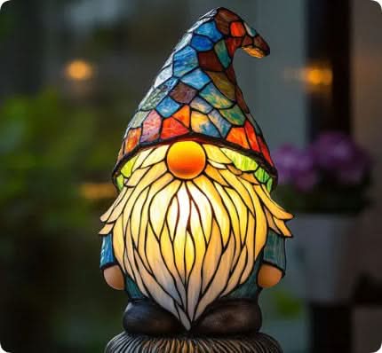 Art Deco Stained Glass Table Lamp