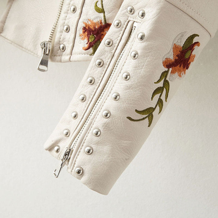 Valencia Floral Leather Jacket