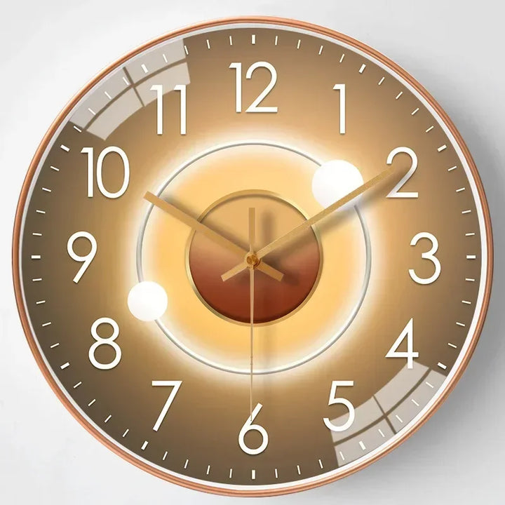 contemporary Glass and Metal Wall Clock