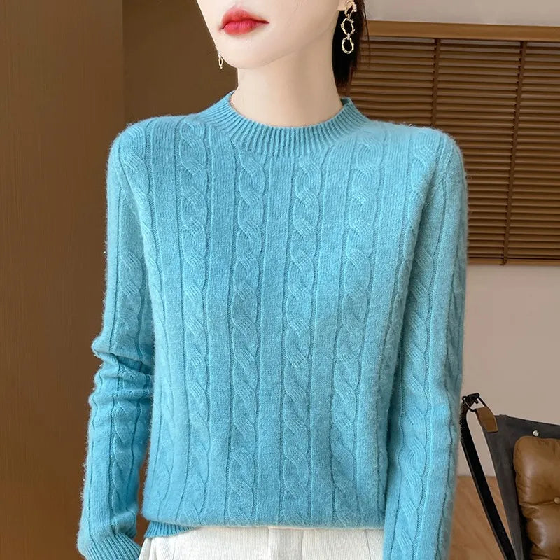 Milan Woolen Semi-Turtleneck Sweater