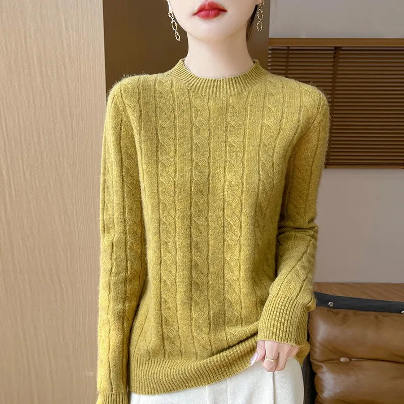 Milan Woolen Semi-Turtleneck Sweater