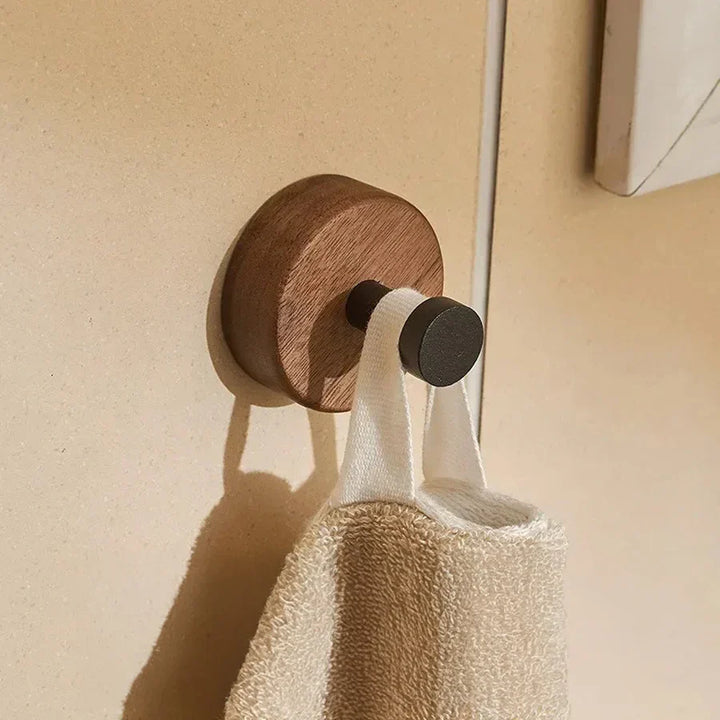 Nordic Minimalist Wood and Metal Wall Hook