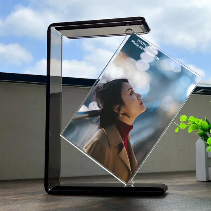Minimalist Acrylic Photo Frame With Rotating Design