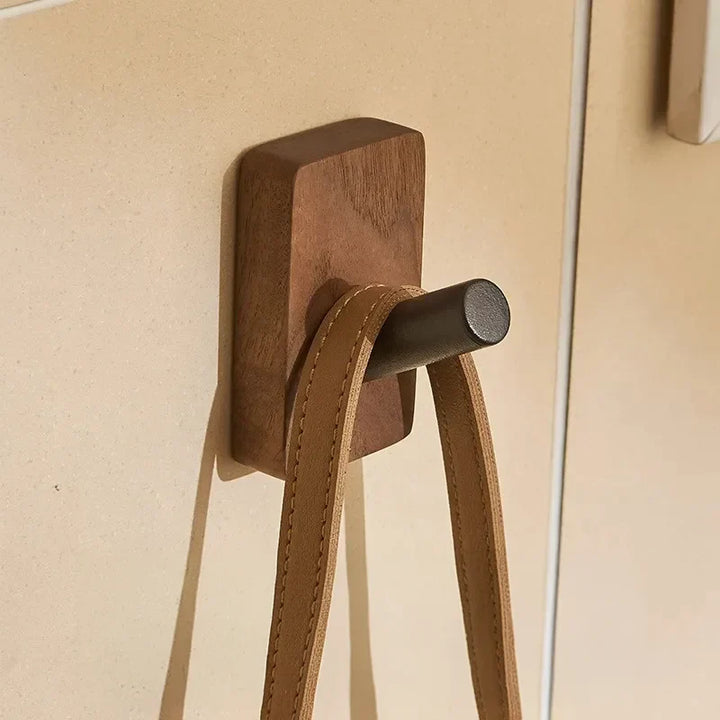 Nordic Minimalist Wood and Metal Wall Hook