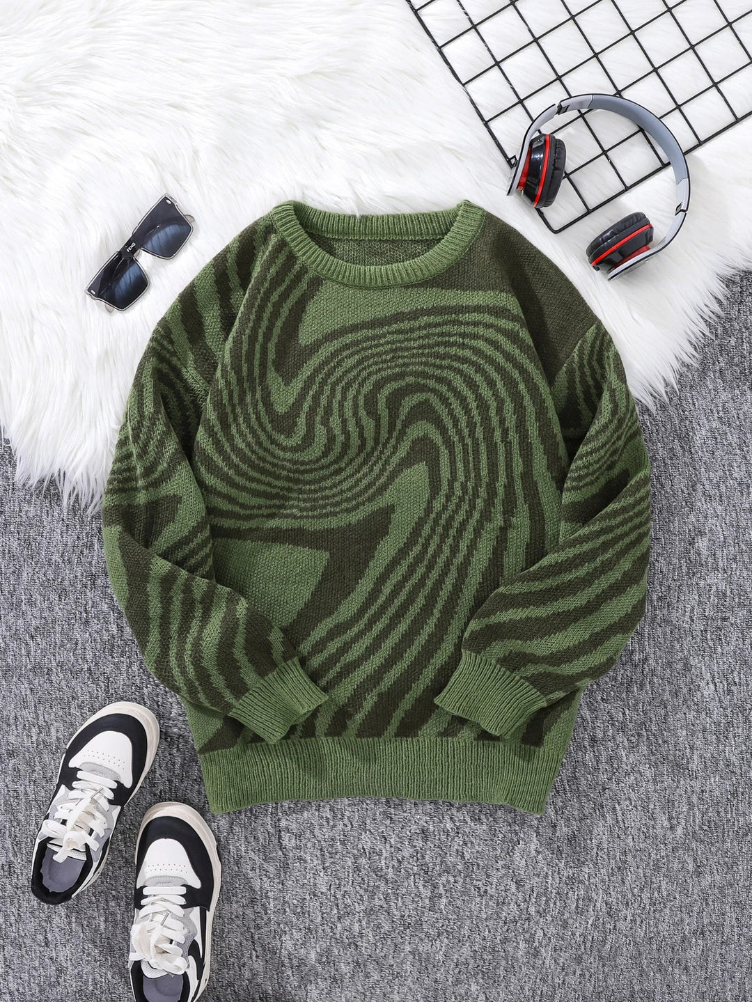 Florence Abstract Wool Pullover