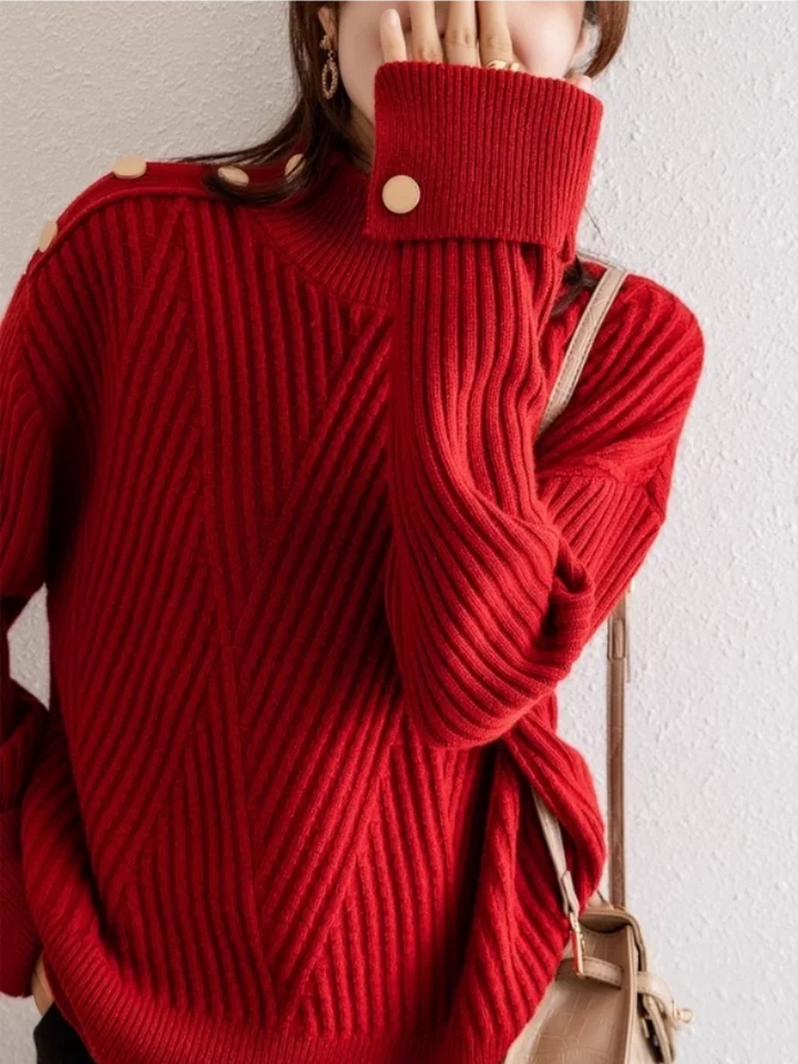 Lorie Cotton Cuffed Pullover