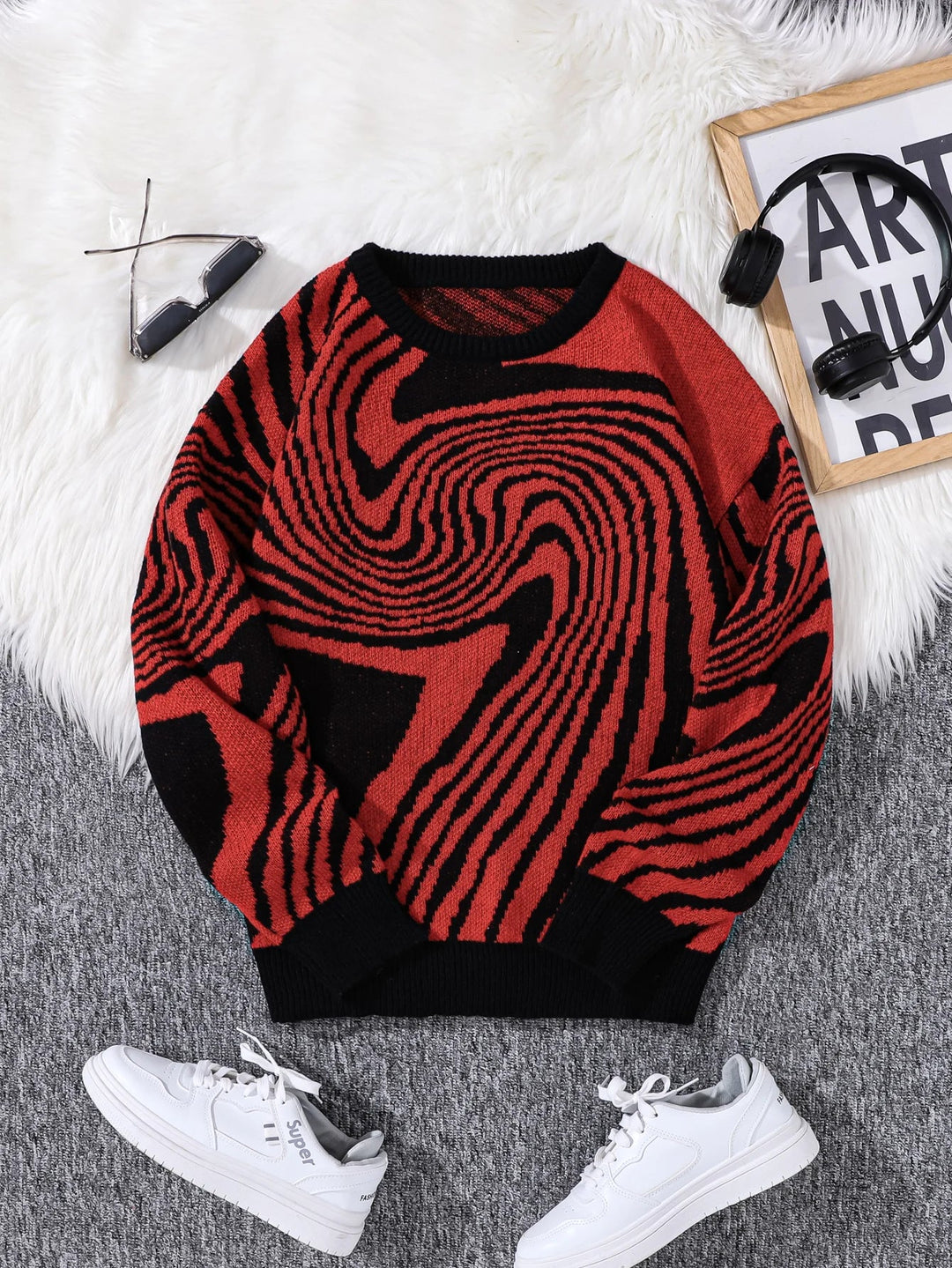Florence Abstract Wool Pullover