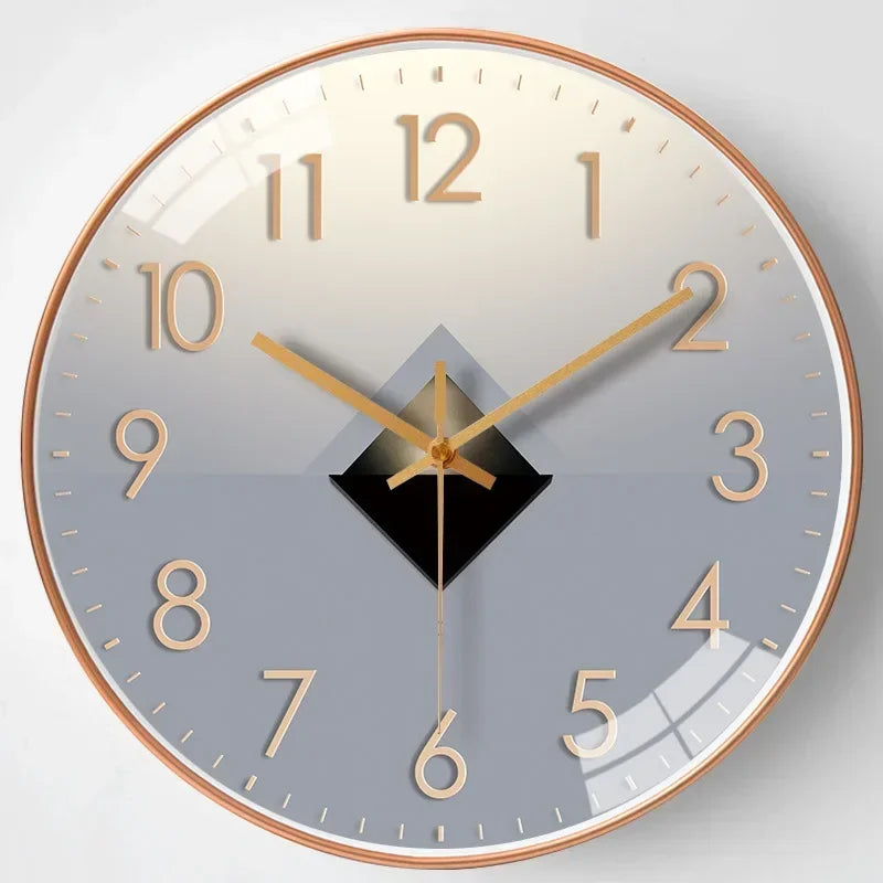 contemporary Glass and Metal Wall Clock