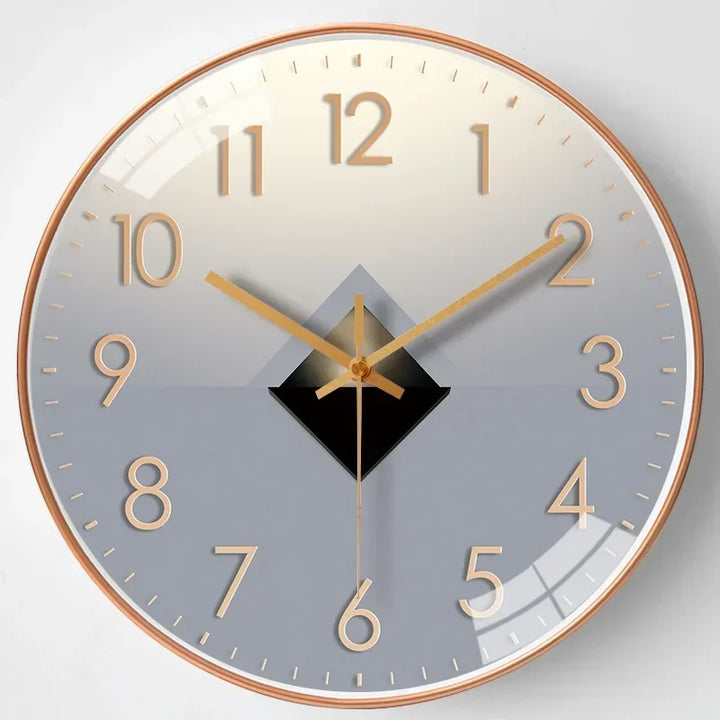 contemporary Glass and Metal Wall Clock
