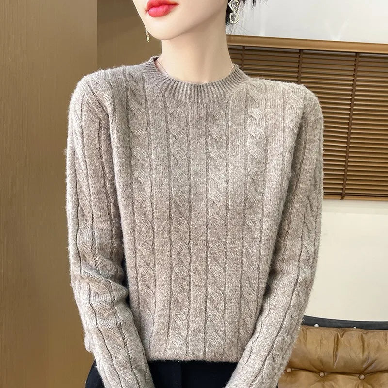 Milan Woolen Semi-Turtleneck Sweater
