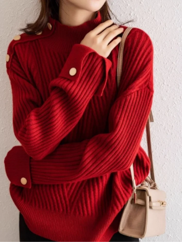 Lorie Cotton Cuffed Pullover