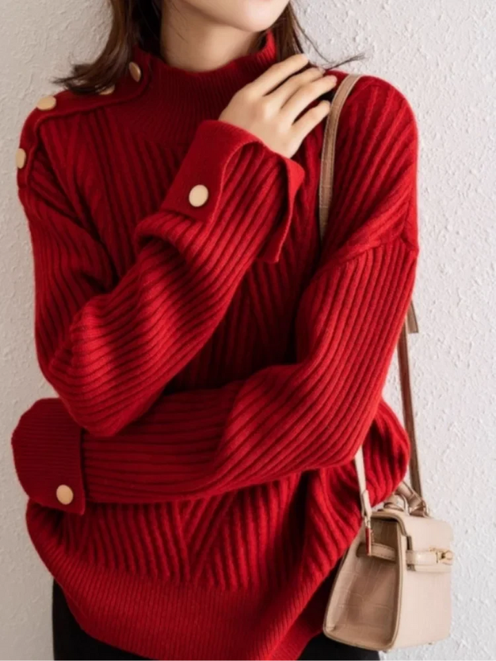 Lorie Cotton Cuffed Pullover