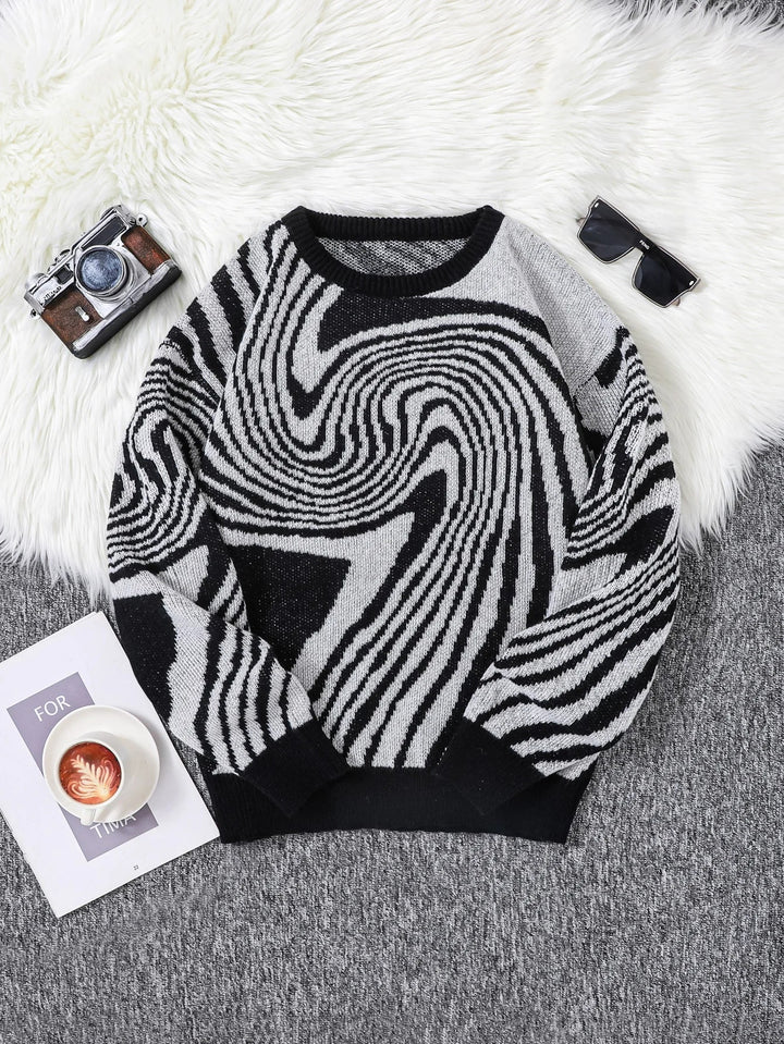 Florence Abstract Wool Pullover